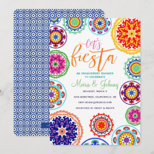 Convite do chá do noivado da festa