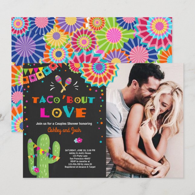 Convite do chá dos casais da festa do amor do (Frente/Verso)
