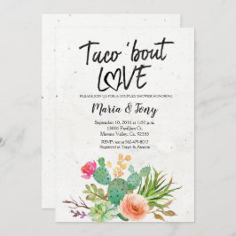 Convite do chá dos casais da festa do cacto