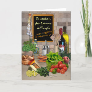 Convite do comensal (customizável)