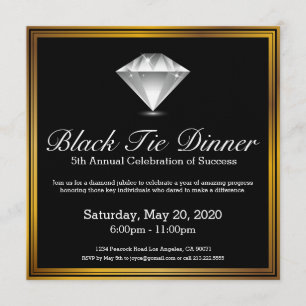 Convite do comensal do jubileu de diamante do