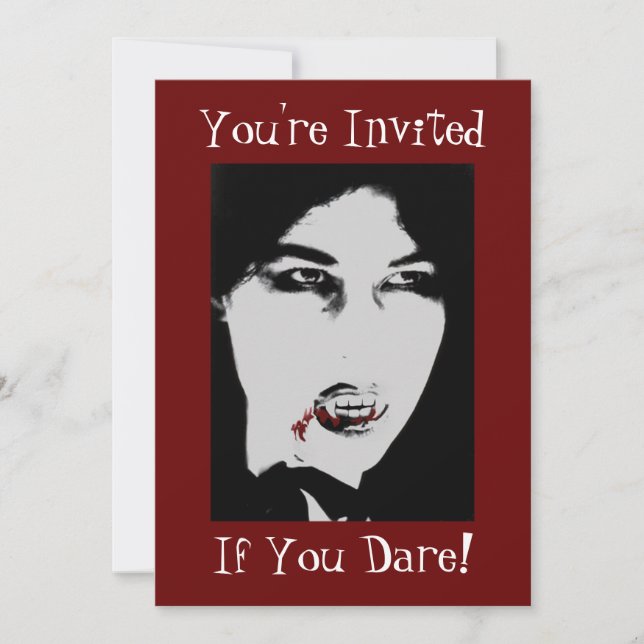 Convite do comensal do vampiro de Dracula o Dia (Frente)