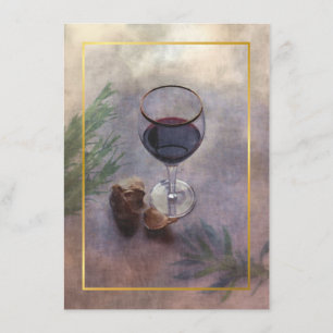 convite do comensal do vinho e do alho