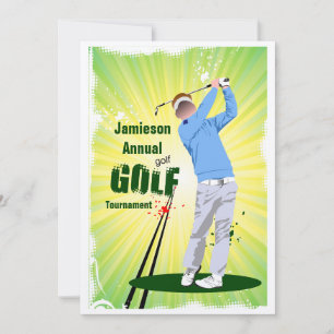 Convite do competiam do golfe do clube de golfe do