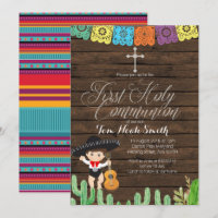 Convite do comunhão santamente do menino da festa