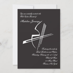 Convite do considerando das impressões do violino