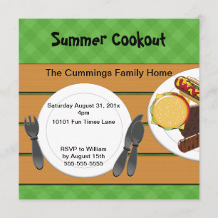 Convite do Cookout do quintal