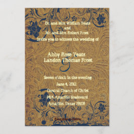 Convite do couro e do casamento do laço