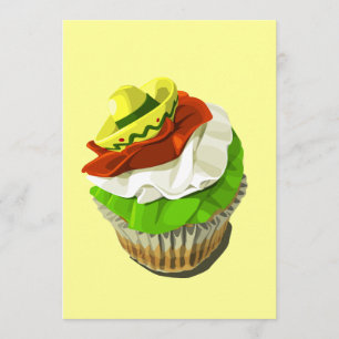 Convite do cupcake de Cinco de Mayo