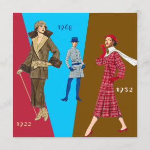 Convite do desfile de moda do vintage