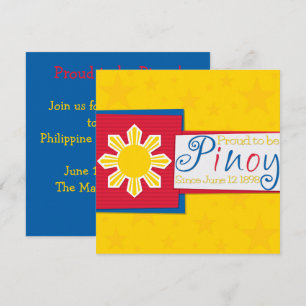 Convite do Dia da Independência das Filipinas Pino