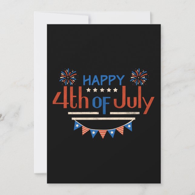 Convite do Dia da Independência de 4 de Julho (Frente)