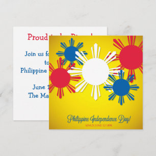 Convite do Dia da Independência Filipina Pinoy