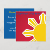 Convite do Dia da Independência Filipina Pinoy