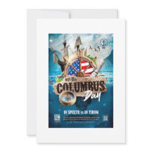 Convite do Dia de Colombo moderno elegante e rústi