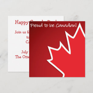 Convite do Dia do Canadá Folha de Bordo