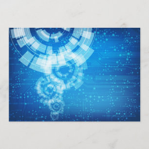 convite do estilo da tecnologia