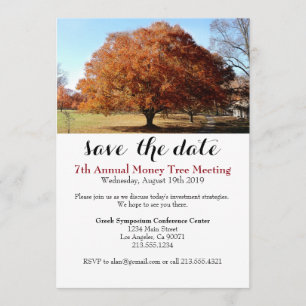 Convite do evento da árvore do dinheiro da