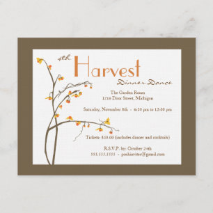 Convite do evento da queda ou do outono