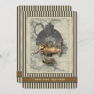 Convite do evento do balão de Dirigible de