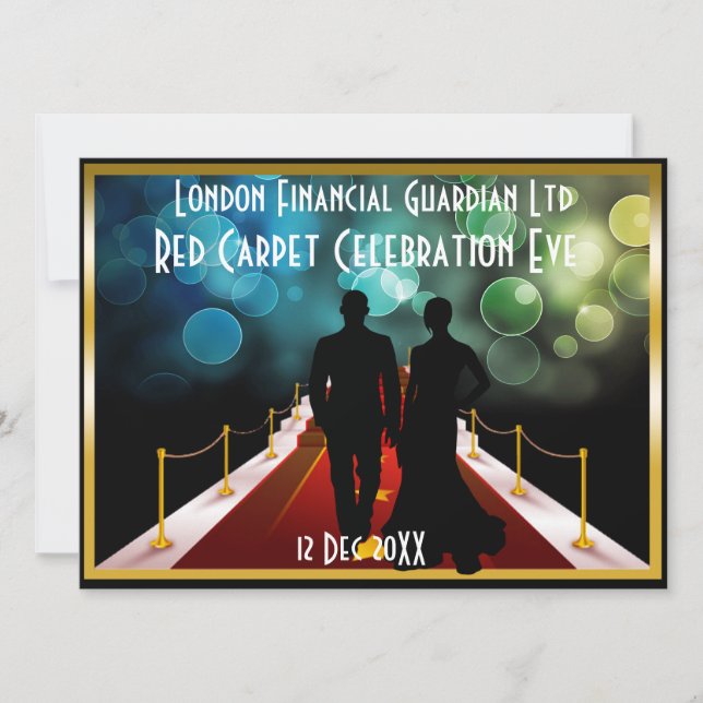 convite do evento do vip do traje de cerimónia do (Frente)