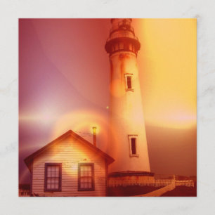 Convite do farol do vintage
