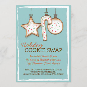 Convite do feriado da troca do biscoito do Natal