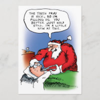 Convite do feriado do papai noel da fada de dente