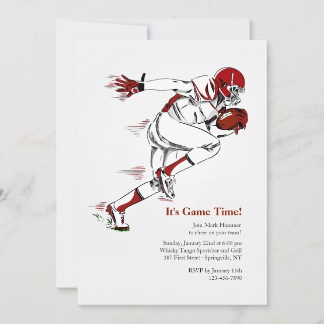 Convite do futebol americano (Frente)