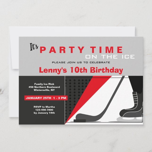 convite do Hóquei-tema (Frente)