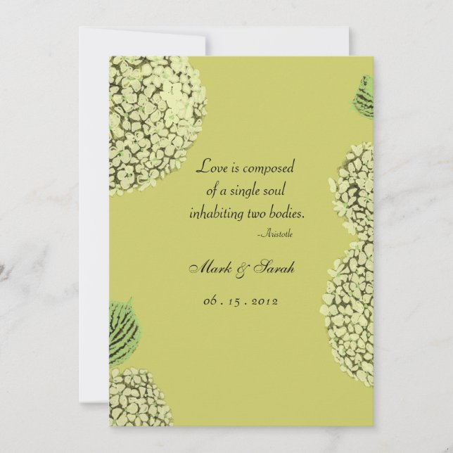 Convite do Hydrangea do Taupe (Frente)