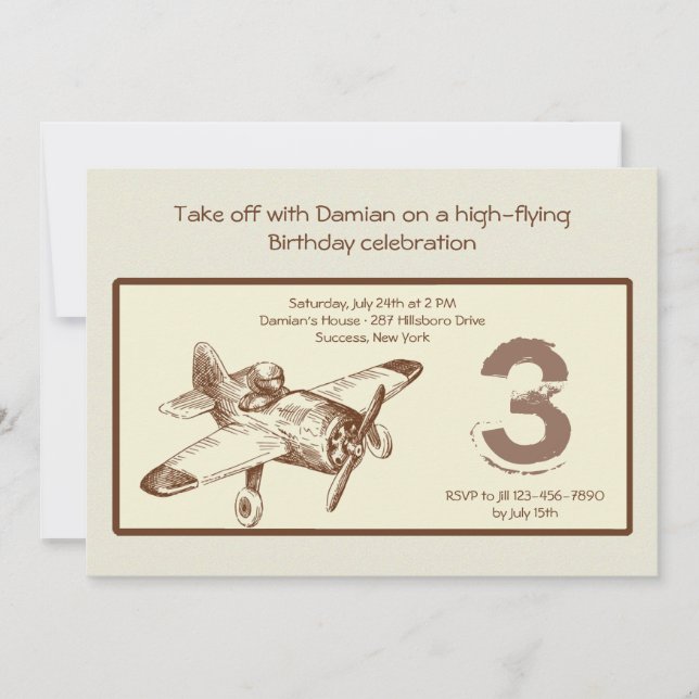 Convite do insecto do vintage (Frente)