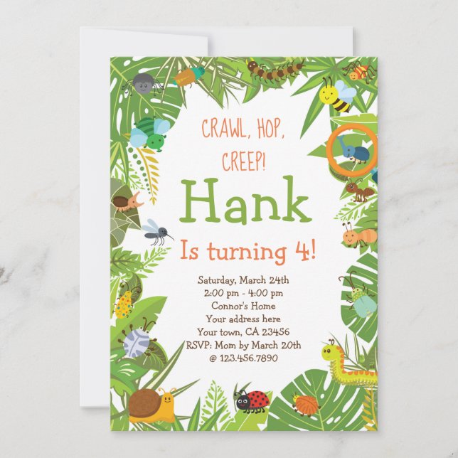 Convite do inseto do inseto (Frente)