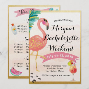 Convite do itinerário do fim de semana de