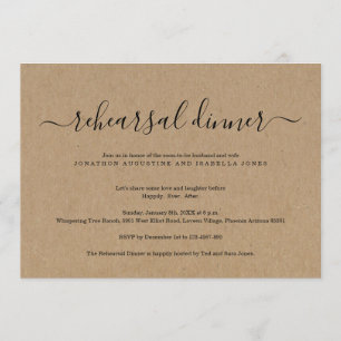 Convite do jantar de ensaio de Kraft