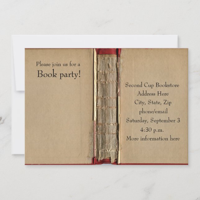 Convite do livro velho (Frente)