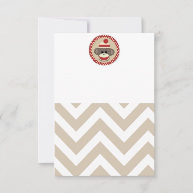 Convite do macaco da peúga (Frente)