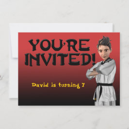 Convite do menino de TKD