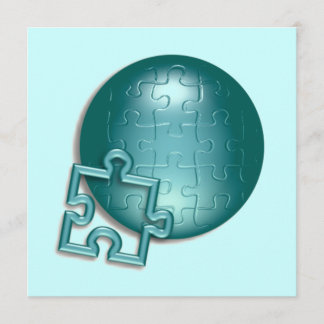 Convite do mundo do quebra-cabeça