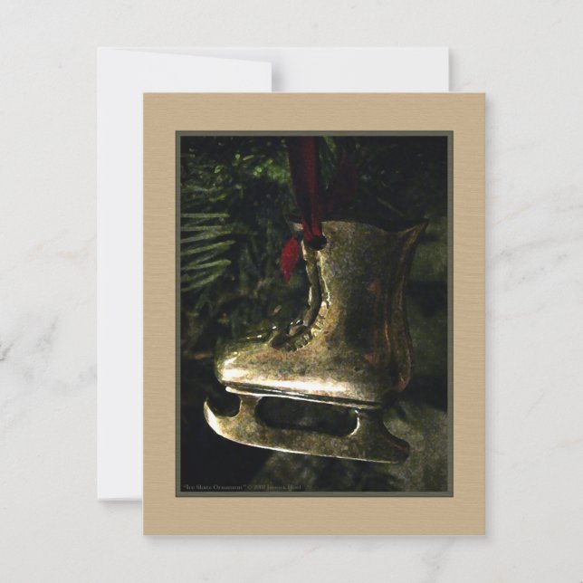 Convite do ornamento do skate de gelo (Frente)