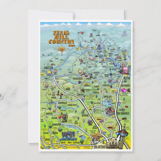 Convite do país do monte de Texas (Frente)