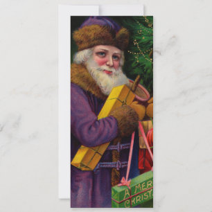 Convite do Papai Noel de roxo