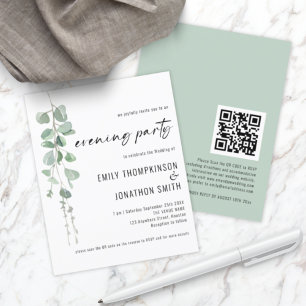 Convite do Partido de Casamento Eucalyptus de QR