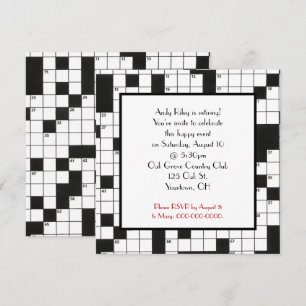 convite do partido de quebra-cabeça de palavras c