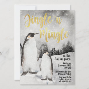 Convite do Partido dos Pinguins de Jingle & Mingle