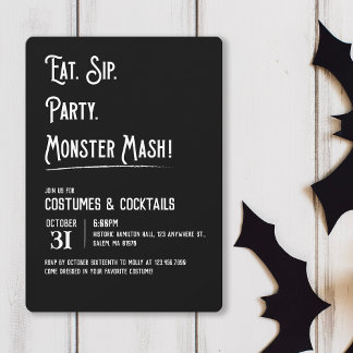 Convite do Partido Monster Mash Halloween