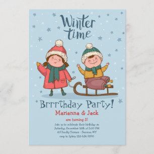 Convite do Playtime do inverno