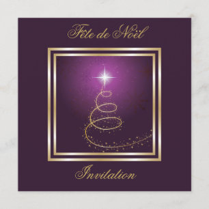 Convite do pourpre de Arbre de Noël Abstrait