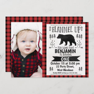 Convite do primeiro aniversario do lenhador da