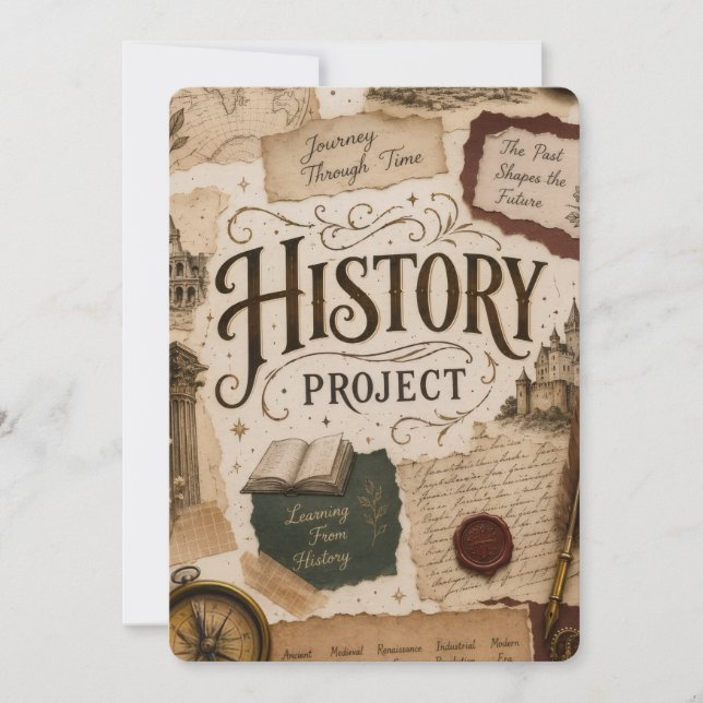 Convite do Projeto de história personalizado | Ant (Frente)